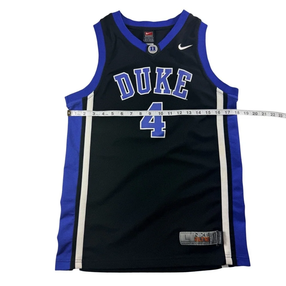 Nike Duke Blue Devils Basketball Jersey Kids Large 16/18 Black Blue Elite #4